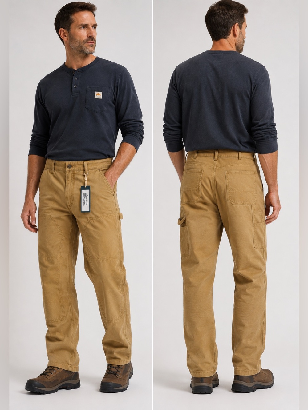 Alpine Design Men’s Utility Work Pants 36x30 Brown Khaki NWT
